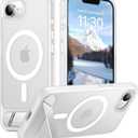 Temdan Magnetic Compatible with iPhone 16E Case, [Built-in Invisible Kickstand][Compatible with MagSafe][Military Grade Shockproof] Slim Translucent Matte Case for iPhone 16E 6.1" 2025