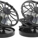2Pcs Solar Powered Hat Fan Portable Cooling Clip on Solar Fan for Summer Traveling Fishing Climbing Outdoor