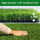 High-Density Artificial Turf Grass 4FT x 6FT, 1.38" Realistic Fake Lawn Rug, Durable Synthetic Grass with Drainage Holes for Outdoor Landscaping, Yard, Garden, Patio