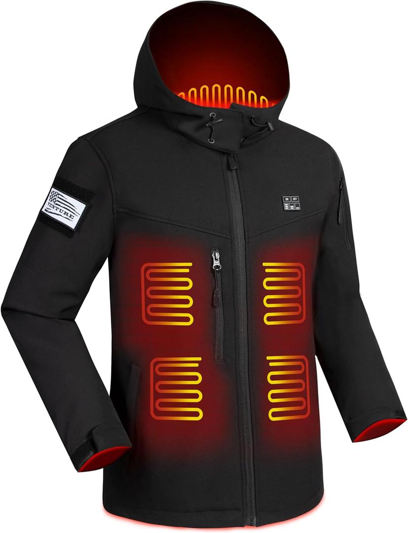 Heated Jacket - Rechargeable Heating Jacket with 10000mAh Large Capacity Battery Pack (XL) 