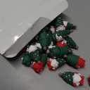 Yalikop 50 Pcs Christmas Mini Gnomes Figurines Ornaments Miniature Resin Gnomes for Table Centerpieces Xmas Tree Home Party Supplies Patio Garden Ornament to Hide Stocking Stuffers