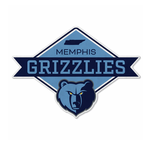 Grizzlies Shape Cut Logo With Header Card - Diamond Design