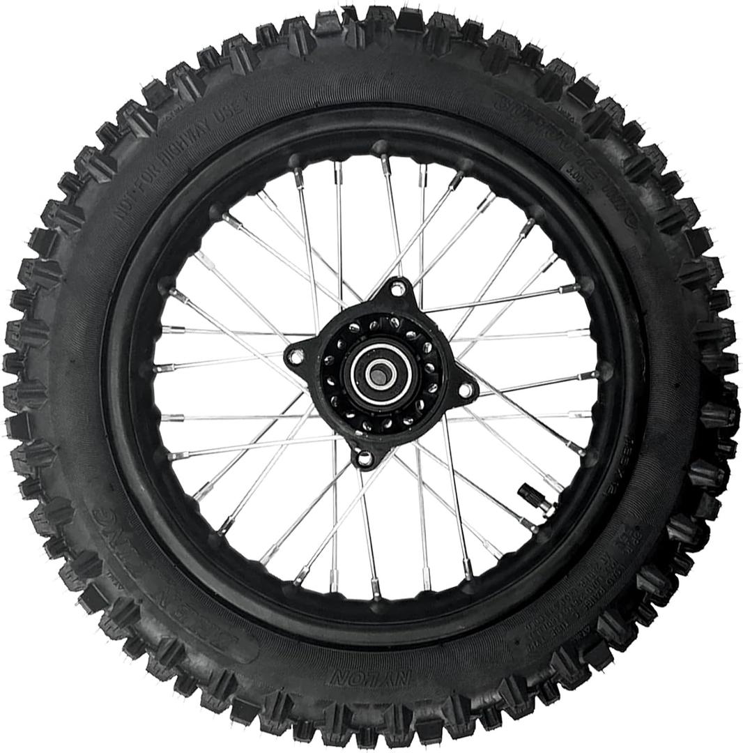 Rear Wheel Kit Rear 80/100-12 Wheel Tire and Rim For Yozma IN10 Dirt Bike