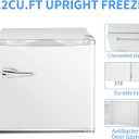 Antarctic Star 1.2 Cu.Ft Mini Upright Freezer, Compact Refrigerator with Adjustable Thermostat & Removable Shelves, Freestanding Small Freezer for Home Kitchen Office Garage, White
