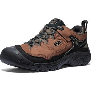 KEEN Men's Targhee 4 Low Height Durable Comfortable Waterproof Hiking Shoes, Bison/Black, Men US 9