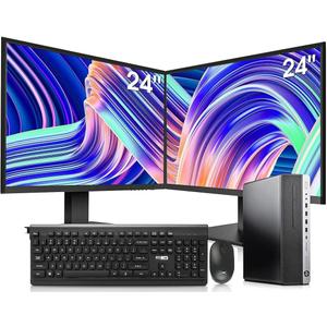 HP Elitedesk 800 G3 SFF Desktop PC - Intel i7-6700,32GB DDR4,1TB NVMe SSD + 2TB HDD, AX200 Wi-Fi 6,Dual 24-Inch Monitors, Wireless Keyboard and Mouse,Windows 11Â HP Elitedesk 800 G3 SFF Desktop PC - Intel i7-6700,32GB DDR4,1TB NVMe SSD + 2TB HDD, AX200 Wi-Fi 6,Dual 24-Inch Monitors, Wireless Keyboard and Mouse,Windows 11Â