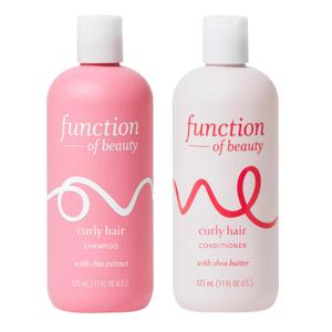 Function of Beauty Curly Hair Shampoo & Conditioner Base Bundle, 11 Oz Each - For Nourished, Defined and Shaped Curls