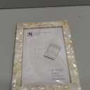 Handicrafts Home Mother of Pearl Picture Frame 5x7, Decorative Photo Frame for Tabletop or Wall, Handmade Shell Mosaic Frame, Modern Home Decor, Gift Picture Frame, White