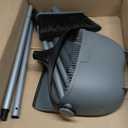 MR.SIGA Broom and Dustpan Set with Adjustable Long Handle, Upright Combo for Floor, Cleaning Lobby, Gray