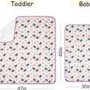 ZPECC Muslin Toddler Blanket Thicker, 47x47 Organic Cotton Kids Quilt Hypoallergenic for Baby Essentials Crib Stroller Daycare Cot, Butterfly