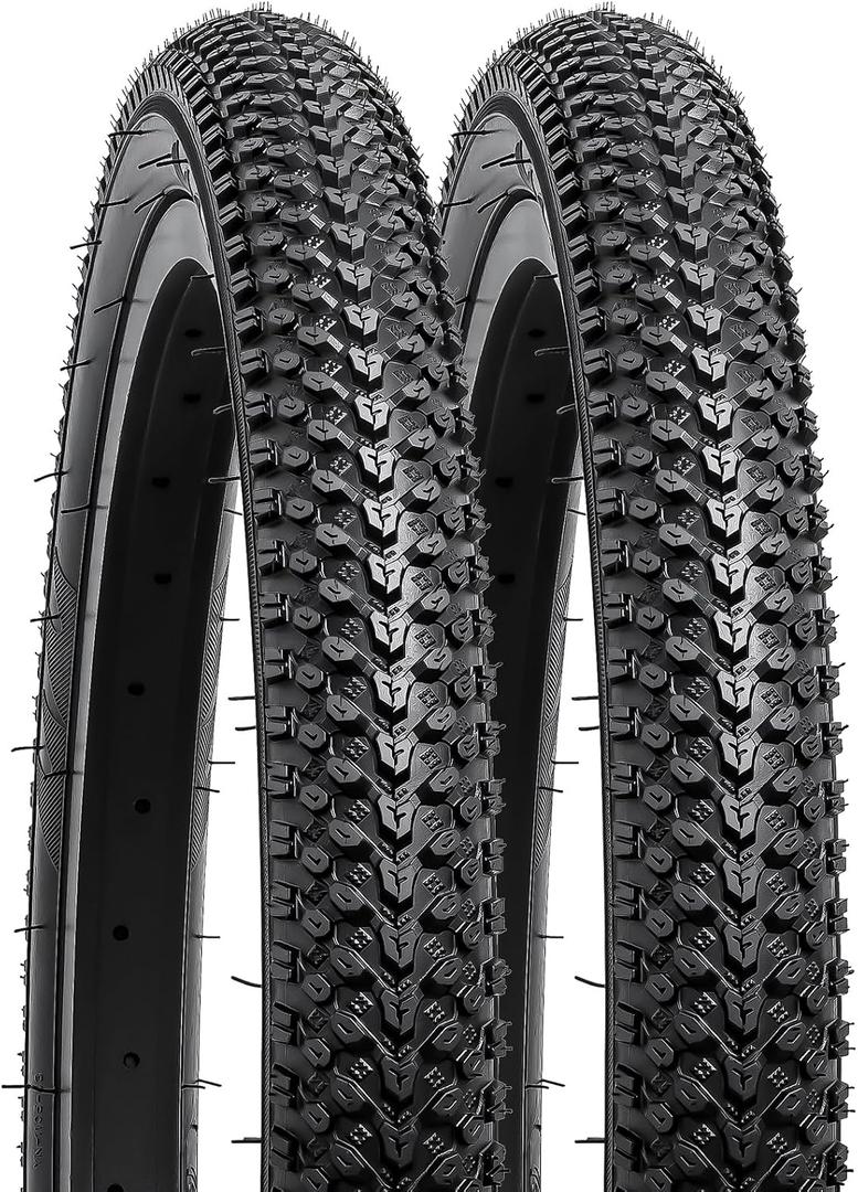 YUNSCM 2-PCS 18" Mountain Bike Tires 18 x 1.95/53-355 Compatible with 18x1.95 18x2.0 Bicycle Tires (Y-1017)