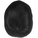 Toupee for Man Thin Skin PU Men's Hairpiece European Virgin Human Hair Replacement System Pieces Male Hair Prosthesis Unit for Men Protesis Capilar Hombre (Black, 13 x 18 CM)
