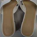 Women's Square Open Toe Sandals Low Block Chunky Heel Slip on Comfortable Casual Sandals for Daily Wear Size 8.5