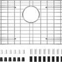 Sink Grid 27-9/16" x 14-9/16",Rear Drain with Corner Radius 3/16", 27.625" x 14.7" x 1"