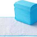 Amazon Basics Heavy Duty Dog and Puppy Pee Pads, Leak-Proof 5-Layer Super Absorbent, Quick-Dry Surface for Potty Training, Regular Size, 24x23", Blue & White, 50 Count