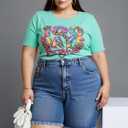 100 Day Brighter Shirt Women Teacher School T-Shirt 100 Days School Teacher Tee Tops (Blue, L)