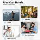 VEKK Neck Fan, Portable Bladeless Fan, 6000mAh Battery USB Rechargeable, LED Display, 360 Cooling Wearable Personal Fan, 3 Speeds, Quiet, Hands Free Neck Fans for Travel, Outdoor, Camping- White