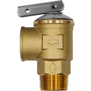 VAV Pressure Relief Valve, 3/4 Inch Thread, 150 PSI, 210F Max, Relief Valve Made of Lead-free Copper, CSA LISTED
