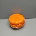 Sliner 2 Set Halloween Pumpkin Snack Tray with Lid Plastic Divided Pumpkin Candy Bowl Fall Thanksgiving Halloween Serving Tray for Candy Appetizer Nuts Food (9.8 x 9.8 x 3.5 Inches)