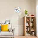 2 x XFM Silent Kids Wall Clock 8 Inch Non Ticking Battery Operated Kids Teaching Clock Colorful Analog Learning Clock Decorative for Kids Room Classroom School