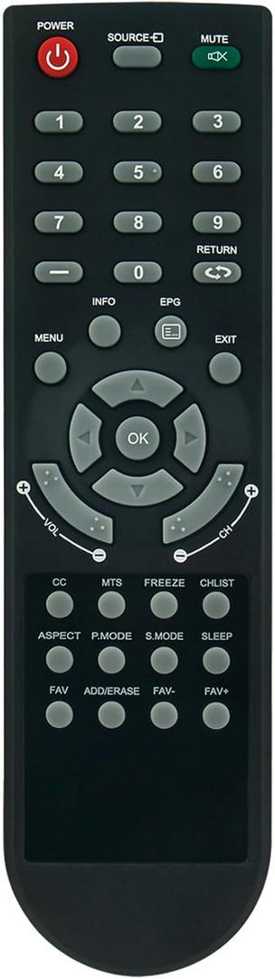 Replace Remote Control Applicable for Proscan TV PLED3792A PLEDV1948A PLED1960A PLED2243A-G PLEDV2213A PLEDV2213B PLED2402A PLD3283C PLCD1526A