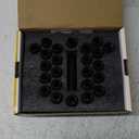 Dynofit 14X1.5 Spline Lug nuts Compatible with Chevy GMC Silverado Sierra 1500, 24pcs Aftermarket Wheel Lug Nuts Set for Fo-rd F150 2015-2024, Black Truck Nuts Sets Include 1 Socket Key for Fuel Wheel