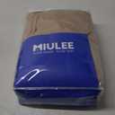 MIULEE Blush Beige Velvet Curtains 96 inches - Luxury Blackout Curtains for Bedroom Living Room Thermal Insulated Super Soft Window Drapes Rod Pocket & Back Tab, W52 x L96 inches, 2 Panels