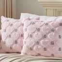 Valentines Pillow Covers 18x18 inch Valentines Day Gifts for Mom - Best Mom Ever Anniversary Home Throw Pillows Covers for Bedroom Sofa Decor(Set of 2)