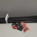 KAMANINA 1 Inch Double Curtain Rods 66 to 120 Inches (5.5-10 Feet), Heavy Duty Adjustable Double Curtain Rod for Windows, Black Drapery Rods with End Caps