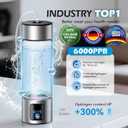 Upgrade 3-in-1 Hydrogen Water Bottle Generator with Display - Industry TOP - 24-Hour Hydrogen Lock | 0 Chlorine & 0 Ozone | 100% Leak-Proof Seal, for Sports and Fitness,with Hydrogen Straw