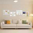 White 16.5 x 12.6 inch Cork Board, self-Adhesive Bulletin Board (with Adhesive Backing) with pushpins, Cork Boards for Walls can be Used to Stick Notes, schedules, Office and Home, Vision Board