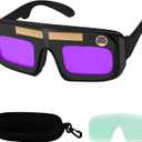 TRQWH Welding Glasses Auto Darkening Safety Goggles Solar True Color Welder Glasses Eyes Protective PC Lens Welder Mask Welding Helmet for TIG MIG ARC Weld Plasma Cut Grinding