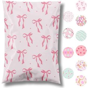 Amazon.com : Pretty Package Store 6x9 Designer Poly Mailer 100 Pack Heavy Duty Waterproof Self Seal Shipping Bags for Small Business Large Mailing Envelopes Bulk Tear Resistant Cute Packaging Pink Bows Coquette : Office Products