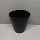 UUJOLY Plastic Small Trash Can Wastebasket, Garbage Container Basket for Bathrooms, Laundry Room, Kitchens, Offices, Kids Rooms, Dorms, (Black, 1.8 Gallon)