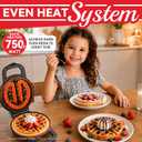 SugarWhisk Electric Mini Waffle Maker, 6-inch Belgian Waffle Maker Flip with Ceramic Non-stick Coating, waflera pequea, Rotating Flip chaffle maker, Graphite