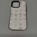 for iPhone 16 Pro Max 6.9 inch Case with Card Holder Soft Leather Wallet Case Protective Shockproof Hard Cover for Women Man (Pastel Ribbon Bow, iPhone 16 Pro Max 6.9 inch)