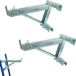 Ladder Jacks Scaffold Bracket - Two-Rung Short Body Extension Ladder Jack for Working 20 inch Stage 2 Pack