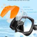 Freela Dry Snorkel Set for Adults Youth Kids, Scuba Diving Mask with Nose Cover, Anti-Fog 180 Wide View Mirrored Lens Snorkeling Gear for Men Women