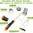 2 x Garden Weed Tool,2026 Portable Weeding Tool,Stainless Steel Hand Weeder Tool,Adopt Anti slip Rubber handle,conforms to ergonomic curves,Suitable For Vegetable Cultivation And Horticulture on Farms