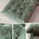 Chair Pads Rectangle Stool Cushion Soft Cotton Fabric Barstools Cushions with Ties,green-30x45cm/11.8x17.7