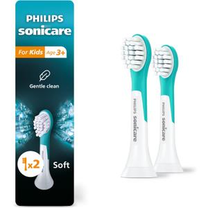 Philips Sonicare for Kids - Genuine Replacement Electric Toothbrush Heads, Compact Size, for Kids Aged 3+, 4 Pack, HX6032/94