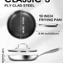 USELUCK Nonstick Frying Pans with Lid,10-Inch Non Stick Skillet with Honeycomb Surface,Dishwasher-Friendly,Oven-Safe,Induction Compatible,PFAS-Free,Non-Toxic,Compatible with All Cooktops.