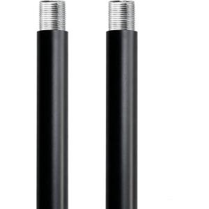 SGLfarmty M10 Threaded Extension Rod, 2PCS 5-inch Length Matte Black Lighting Fixture Downrods & Stems for Pendant Light, Island Lighting, Chandeliers