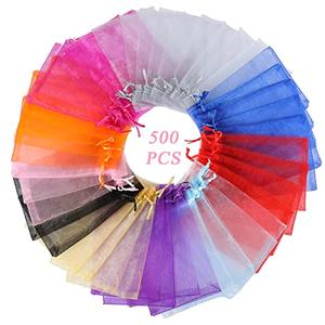Woanger 100 Pcs Multicolor Organza Bags Bulk 4 x 6 Inch Small Drawstring Mesh Gift Bags Sheer Jewelry Pouches Sachet Candy Pouch for Wedding Favor Holiday Festival Birthday Party Shower