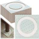Mysora 16 Pack Bed Bug Interceptors, Furniture Leg Glue Traps, Cyan Pattern