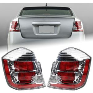 Pair Tail Lights Rear Lamp Assembly Compatible for 2007-2009 Nissan Sentra (w/Bulb & wire harness) Left+Right
