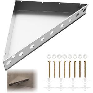 17"x17"x24" Floating Shower Bench Kit,Custom Shower Seat Corner Bench Seating for Shower Wall Mount Tile Corner,Bathroom,Foot Rest,Shaving Floating Shower Bench Seat Shelf DIY Shower Kit