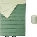Amazon Basics Sleeping Bags for Adults, Camping Essentials, 3 Season Warm & Cool Weather, 2 Person