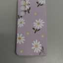 for Samsung Galaxy S24 Case, Creative Flower Pattern Design S24 Phone Cover Drop Protection Soft Ultra Thin Scratch Resistant Microfiber Lining Inner for Samsung S24 Case-Daisy Purple