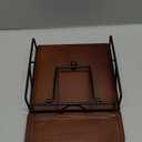 Baffect Napkin Holder For Table With Salt And Pepper Tray, Flat Napkin Dispenser With Weighted Arm,Black Napkin Storage For Dinner, Table Decor, Kitchen, Home Bar, Party, Hotel (Wood, Metal)